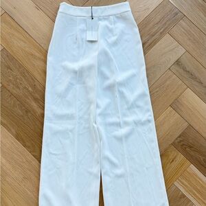 Zara White Wide Leg Women's Pants